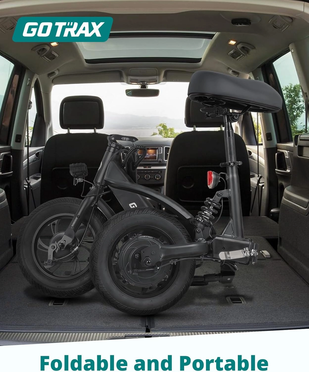 Gotrax A3 Electric Scooter with Seat for Adults, 350W Motor, 15.5MPH Top Speed, Max 9.5 Miles Range, 12" Pneumatic Tire and Height Adujustable Seat, Lightweight and Foldable for Commuting (White)