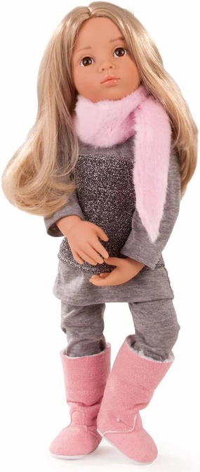 Gotz 1466023 Emily 19.5" Happy Kidz Poseable Vinyl Multi-Jointed Doll with Long Blonde Hair to Wash & Style