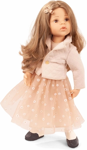 Gotz 2466590 Happy Kidz Greta - 19.5" Tall Multi-Jointed Standing Doll with Long Slightly strained Hair to wash & Style