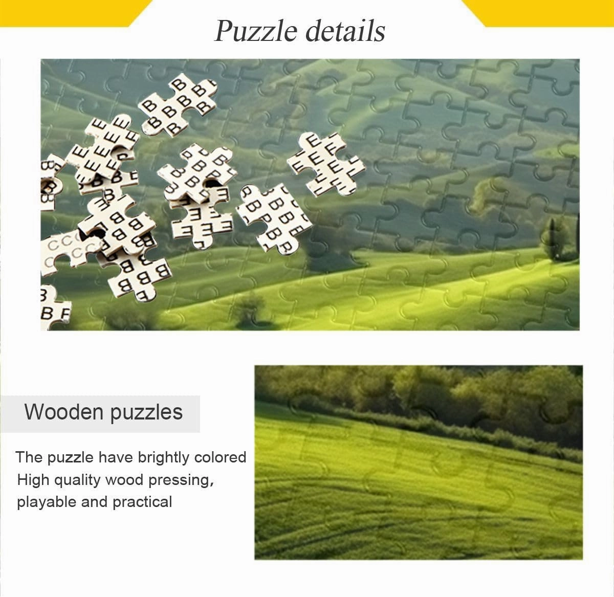 Grassland Jigsaw Puzzles Challenge Games,Home Decoration,Hand Made Puzzles Personalized for Children and Adults Entertainment,1000 Pieces