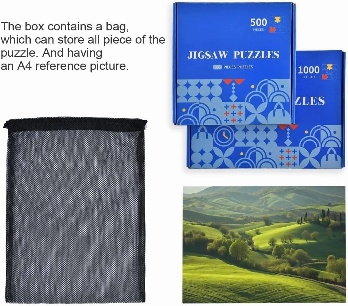 Grassland Jigsaw Puzzles Challenge Games,Home Decoration,Hand Made Puzzles Personalized for Children and Adults Entertainment,1000 Pieces
