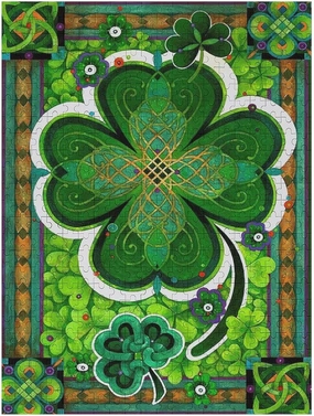 Great Jigsaw Puzzles for Adults 500 Piece Lucky Clover St. Patrick's Day Puzzles for Adults Toys Gift Family Decoration Kids Puzzles
