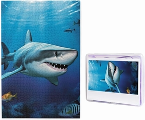 Great White Fish Puzzle for Adults 1000 Pieces, Wooden Jigsaw Puzzle from Photos, Challenging Puzzles Perfect for Game Nights, Home Decoration Puzzles Gift for Holiday Birthday