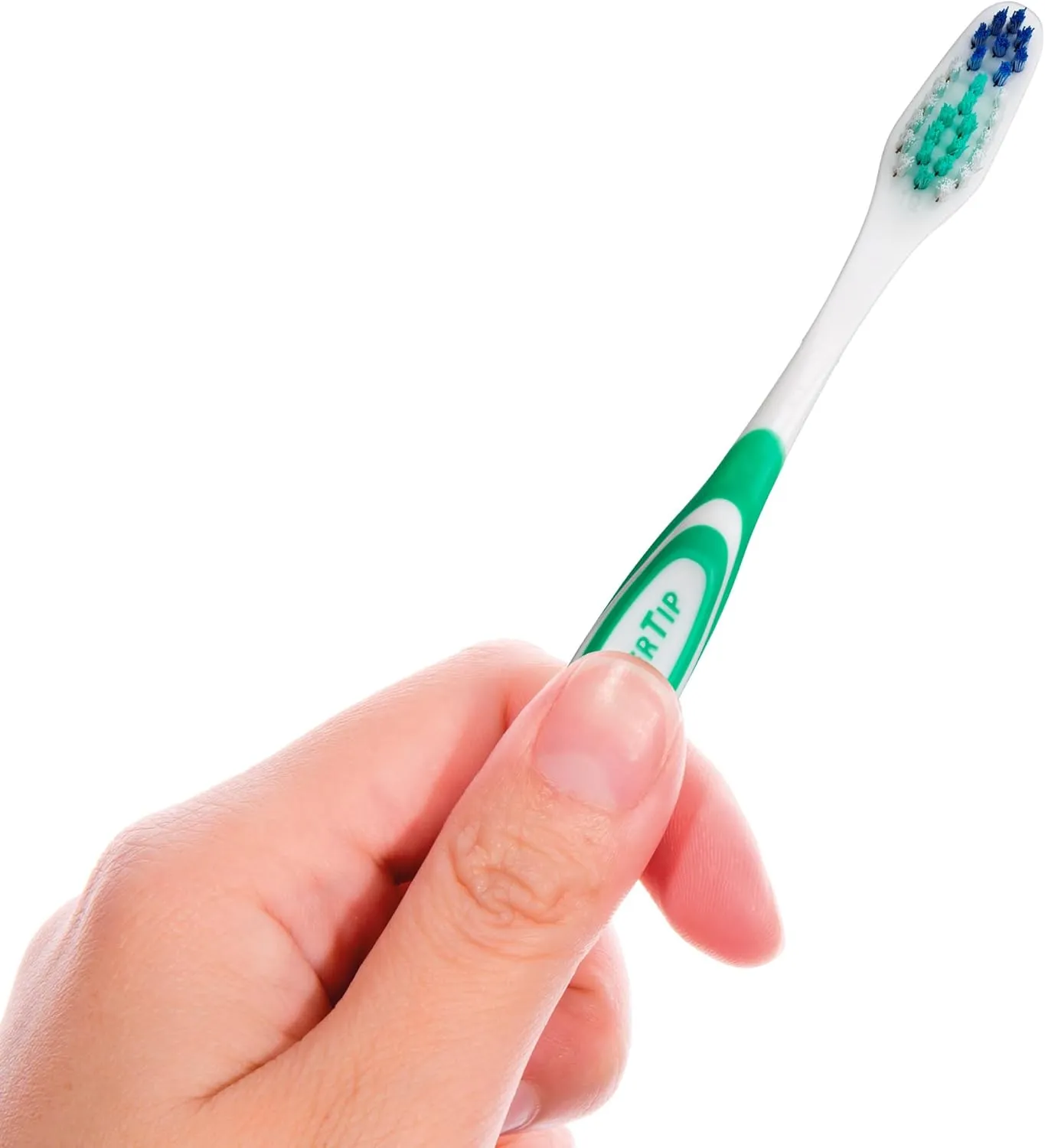 GUM Super Tip Toothbrush, Soft Bristle Toothbrush for Adults with Tongue Cleaner, Compact Head, 2ct (6pk)