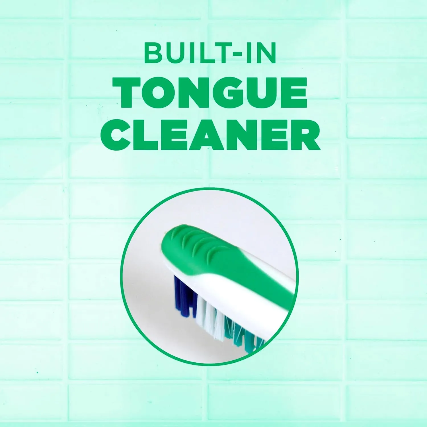 GUM Super Tip Toothbrush, Soft Bristle Toothbrush for Adults with Tongue Cleaner, Compact Head, 2ct (6pk)