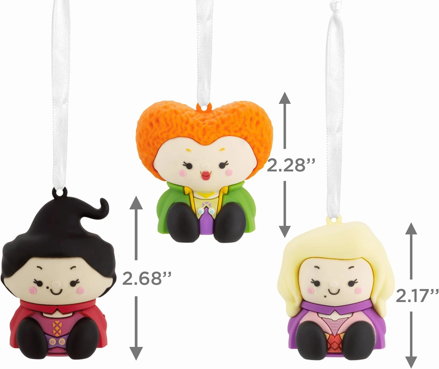 Hallmark Better Together Disney Hocus Pocus Mary, Winifred and Sarah Sanderson Magnetic Ornaments, Set of 3
