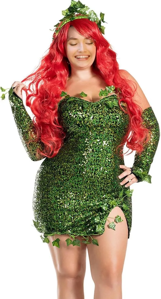 Halloween Fairy Costume Women Green Tinkerbell Dress Sexy Corset Going Out Mini Dress with Elf Wings Cosplay Party