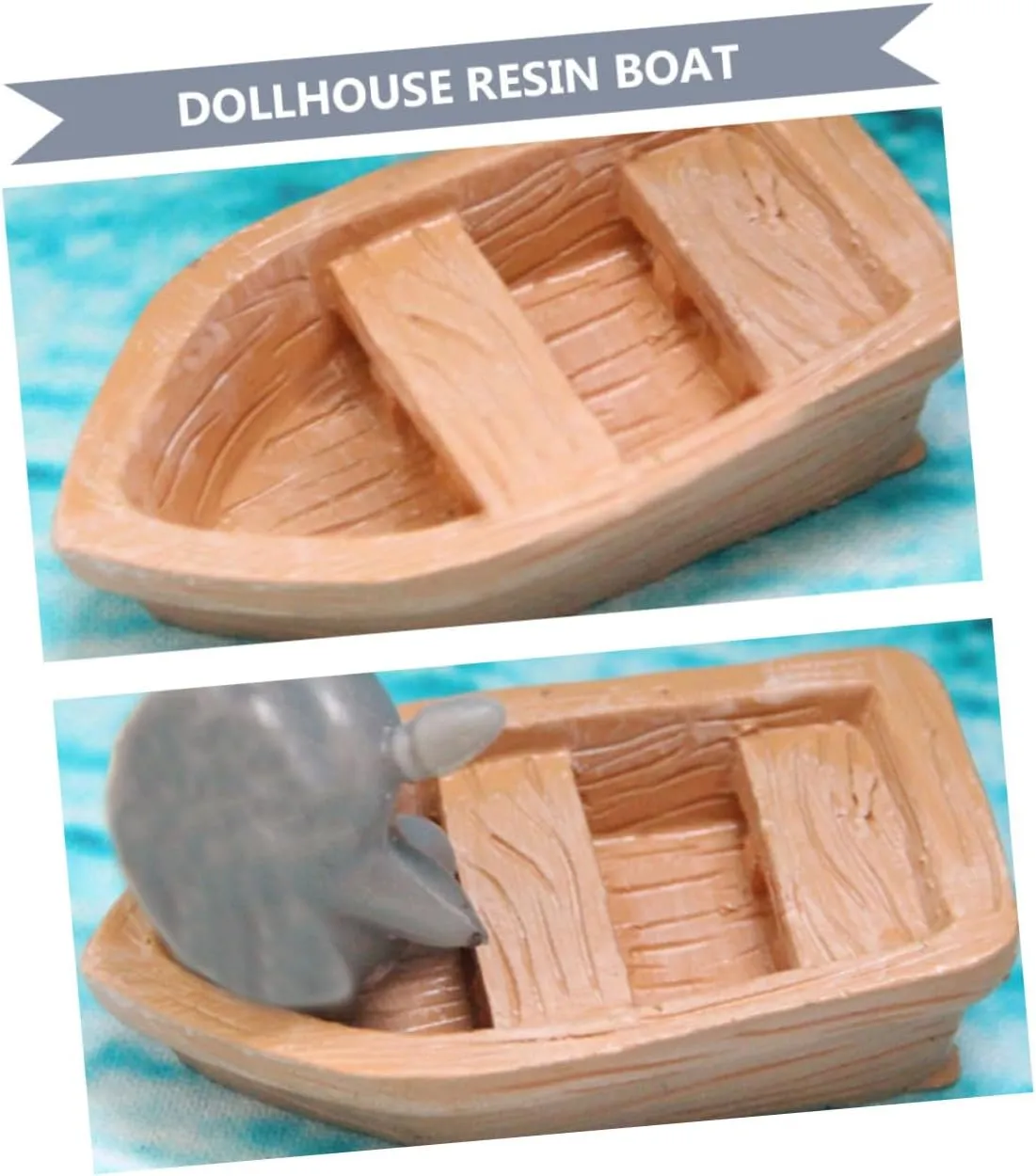 HANABASS 3sets 5pcs Mini Boat Charming Dollhouse Decor for Fairy Gardens Micro Landscapes for Home Decoration Present Giving 5pcs*3