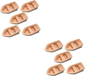 HANABASS 3sets 5pcs Mini Boat Charming Dollhouse Decor for Fairy Gardens Micro Landscapes for Home Decoration Present Giving 5pcs*3