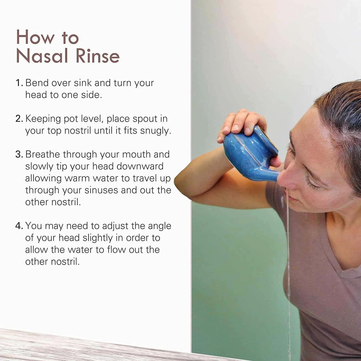 Handcrafted Ceramic Neti Pot - Sinus Tool Kit for Home - Nose & Nasal Cleaner - Dishwasher Safe - Durable Ceramic Neti Pot- Food Grade Ceramic Glazes - Lightweight - Made in USA - 10oz (Purple)