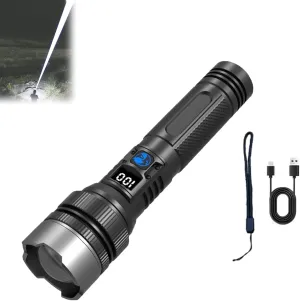 Happytion Flashlight, 2025 The Ultimate Survival Flashlight, Flashlights High Lumens Rechargeable, Zoomable & Waterproof Flash Light for Camping, Emergency (1Pcs)