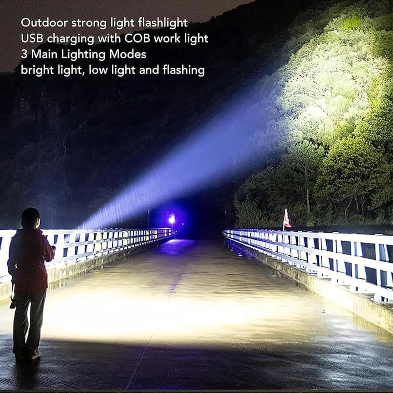 Happytion Flashlight, 2025 The Ultimate Survival Flashlight, Flashlights High Lumens Rechargeable, Zoomable & Waterproof Flash Light for Camping, Emergency (1Pcs)