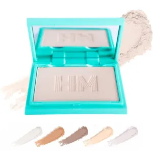 Haute Minute Smooth Setting Vegan Pressed Powder Compact and Matte Blurring Face Powder Foundation Full Coverage – Neutral Ivory – Talc-Free, For Oily & Dry Skin, Travel-Size Makeup with Mirror