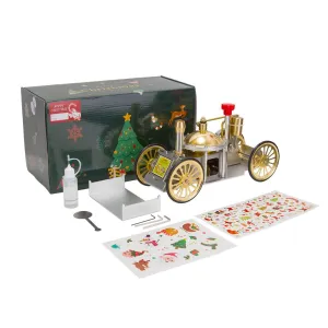 Helixsun Steam Engine Toy, Power Engine Model, ENJOMOR Christmas Metal Steam-Powered Car Model, Creative Room Decoration,Scientific Education Toy for Kids and Adults, Ideal Gift