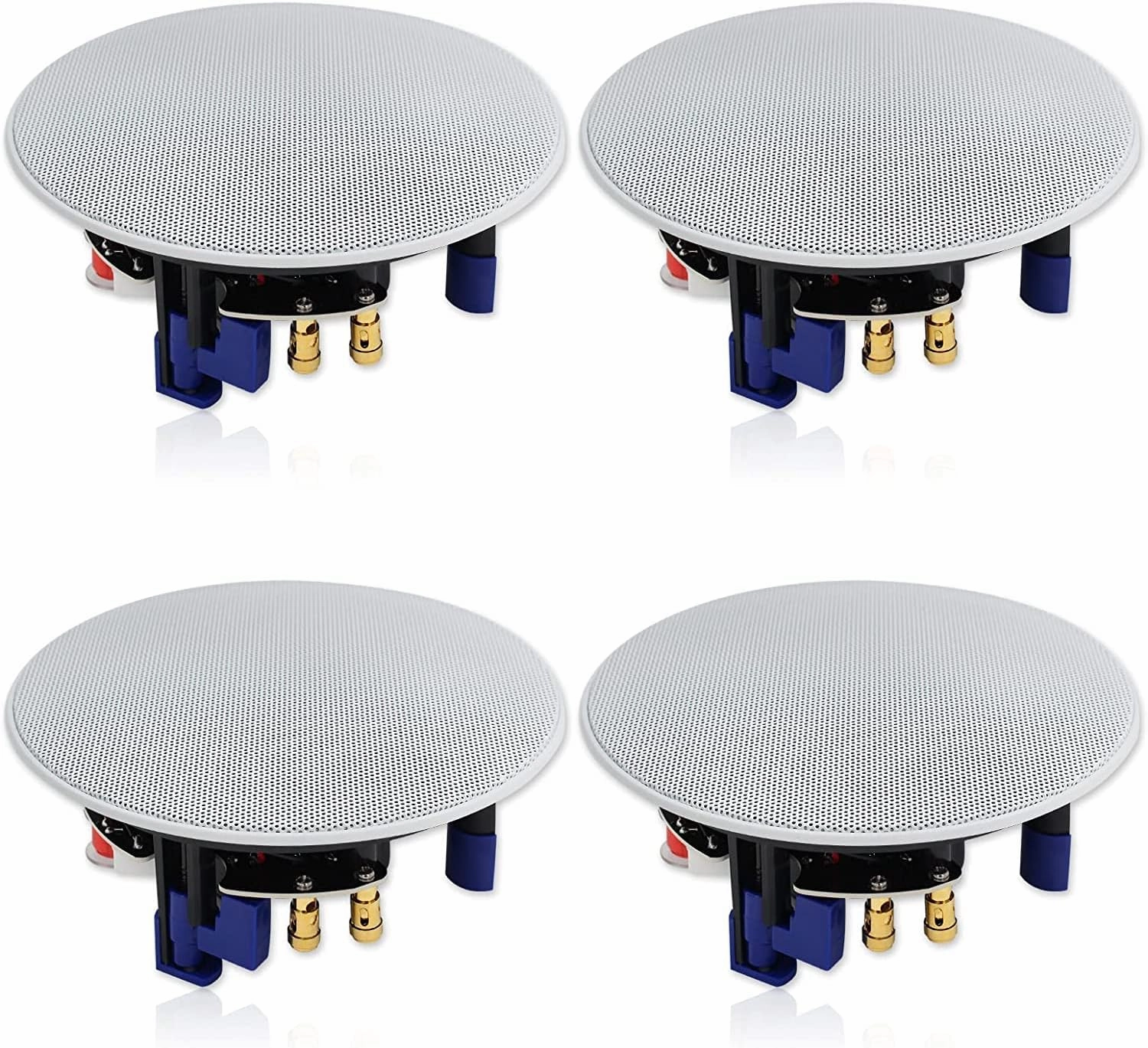 Herdio 320 Watts 2 Way Flush Mount Ceiling Speakers 4 Inches for Bathroom, Kitchen,Living Room,Office 4 Speakers