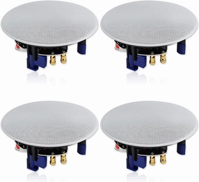 Herdio 320 Watts 2 Way Flush Mount Ceiling Speakers 4 Inches for Bathroom, Kitchen,Living Room,Office 4 Speakers