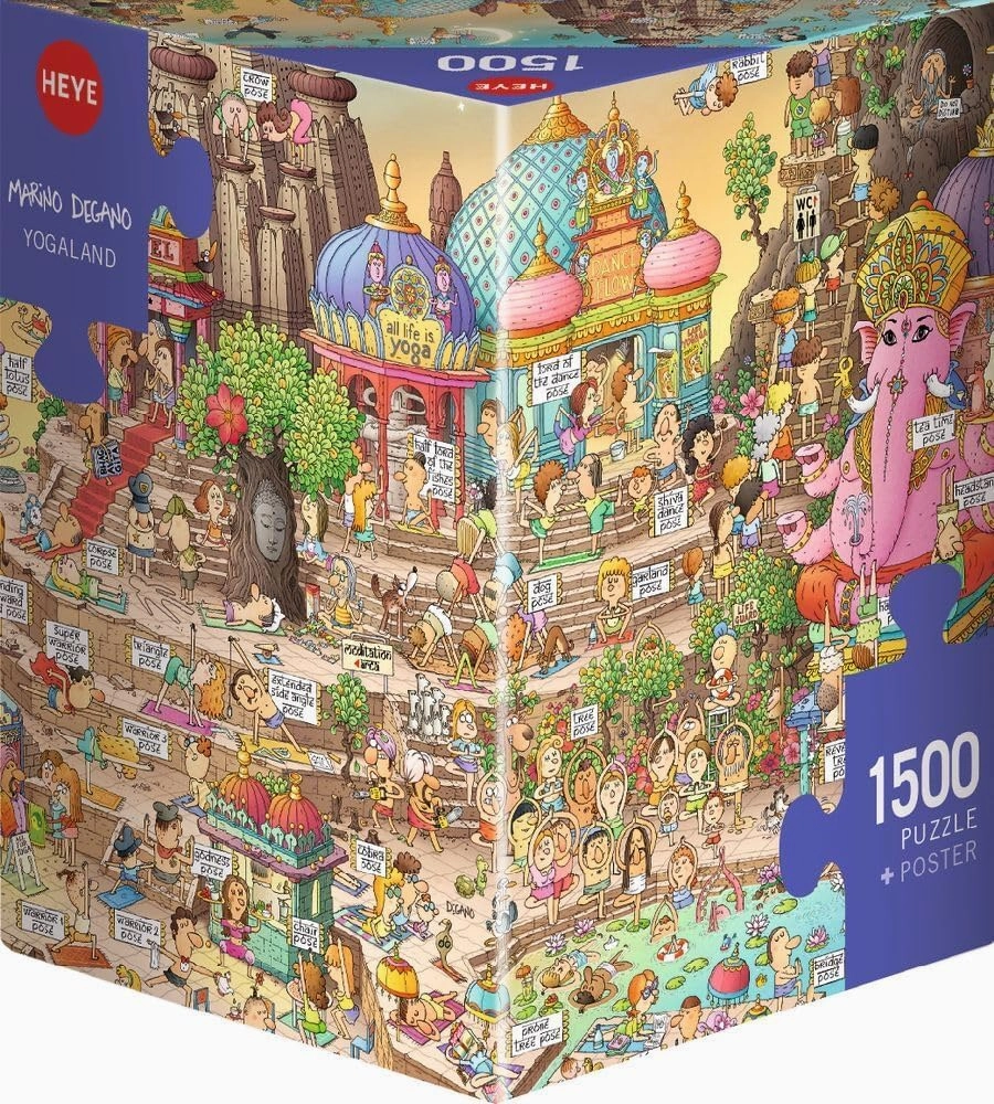 Heye, YOGALAND, Degano, Puzzle 1500 Pieces, Triangle Puzzles, Promotes Concentration, IQ Puzzle Games, Perfect for the Puzzle Mat, Size: 60 x 80 cm