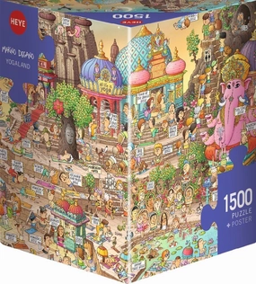 Heye, YOGALAND, Degano, Puzzle 1500 Pieces, Triangle Puzzles, Promotes Concentration, IQ Puzzle Games, Perfect for the Puzzle Mat, Size: 60 x 80 cm