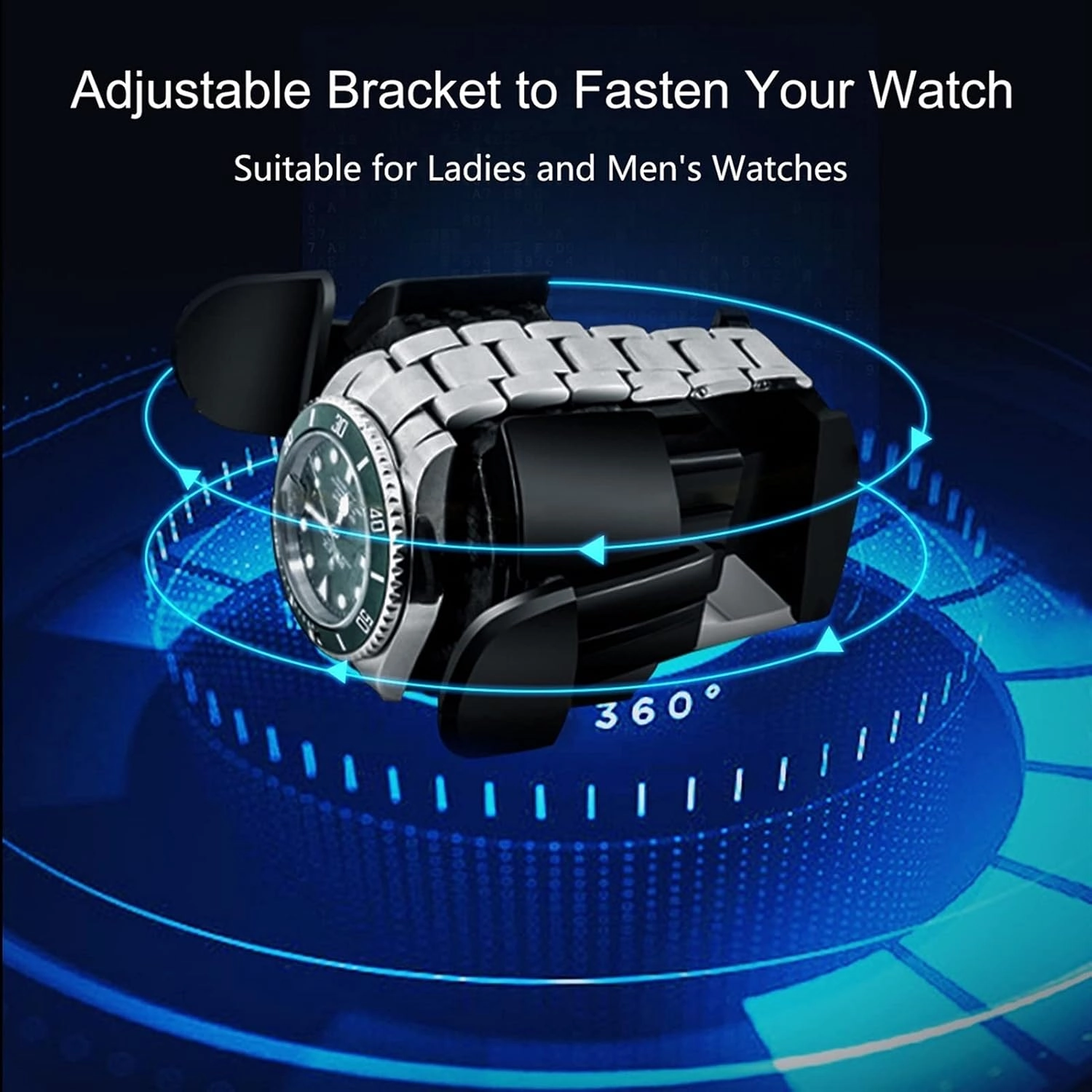 High End Automatic Watch Winder Watches with Touch Screen LED Lighting LCD Digital Display Adjustable Watch Pillows Motor Lady and Man Watch Display Case (4 0)