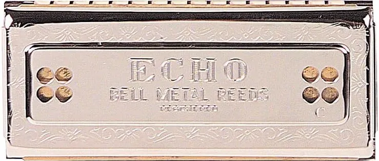 HOHNER C/G Echo 54 Tremolo Harmonica, Stainless steel
