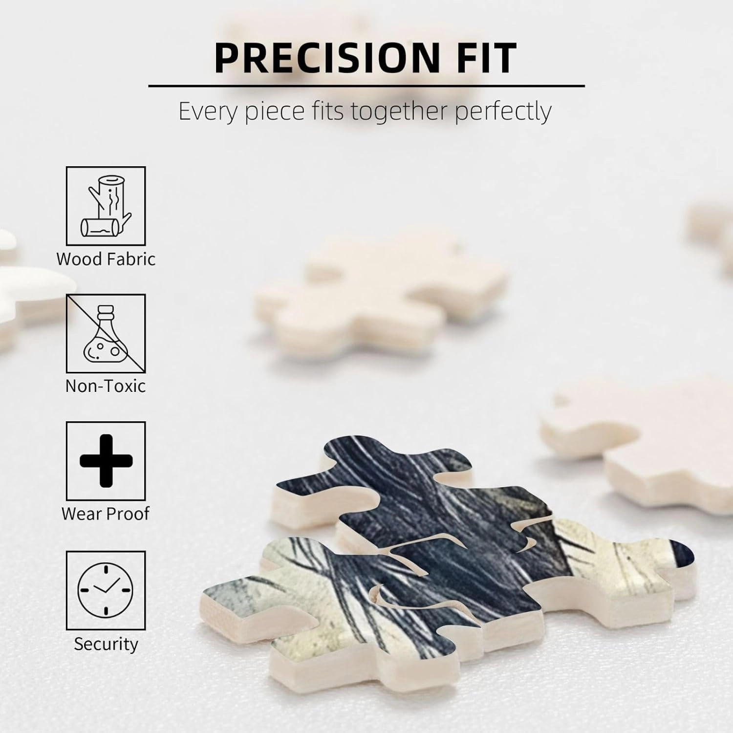 Horses grazing on The Grassland 1000 pcs of Adult Wooden Puzzle,Unique and Beautiful Design,an Ideal Choice for Exercising brainpower，Thoughts soar，Gifts for Family and Friends