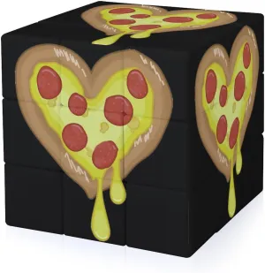 I Heart Pizza Heart Adults 3x3x3 Color-Matching Smooth Fully Printed Cube Gift