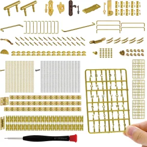 iland Miniature Dollhouse Accessories of Miniature Hinges & Dollhouse Handles & Hardware 20 Kinds Over 700 pcs
