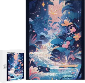 Impossible Puzzle for Adults，Nocturnal Jungle Stream A Magical Waterway500 PCS，challenging