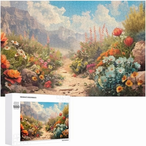 Impossible Puzzles for Adults,Impossible Puzzle for Adults，Alpine Flower - Lined Pathway500 PCS，challenging，Challenging