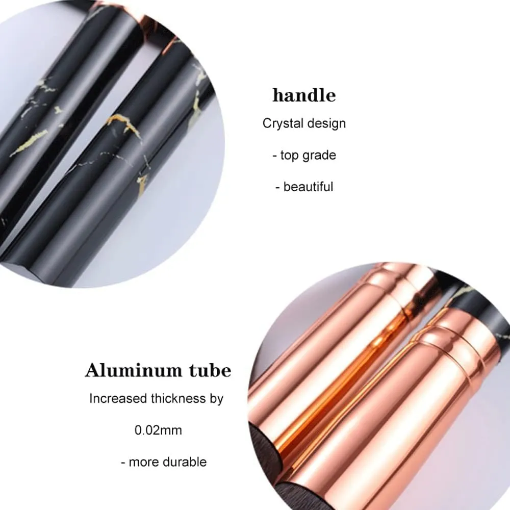 IOCCIOBB 5Pcs Makeup Brushes Tool Set Cosmetic Powder Eye Shadow Foundation Blush Blending Beauty Make Up Brush (Color : Rose)