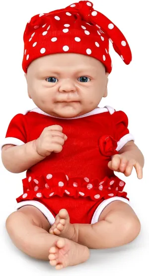IVITA 18 inch Full Silicone Reborn Doll Lifelike Silicone Baby Dolls Not Vinyl Dolls Realistic Newborn Full Silicone Doll Soft Body Waterproof Silicone Doll Stress Relief Toys - Girl
