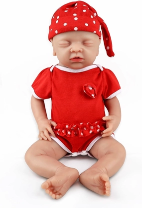 IVITA 12 inch Full Silicone Babies Dolls Not Vinyl Dolls Anatomically Correct Lifelike Newborn Silicone Baby Dolls Stress Relief Anti-Stress Toys for Kids & Toddlers Child Gifts- Girl