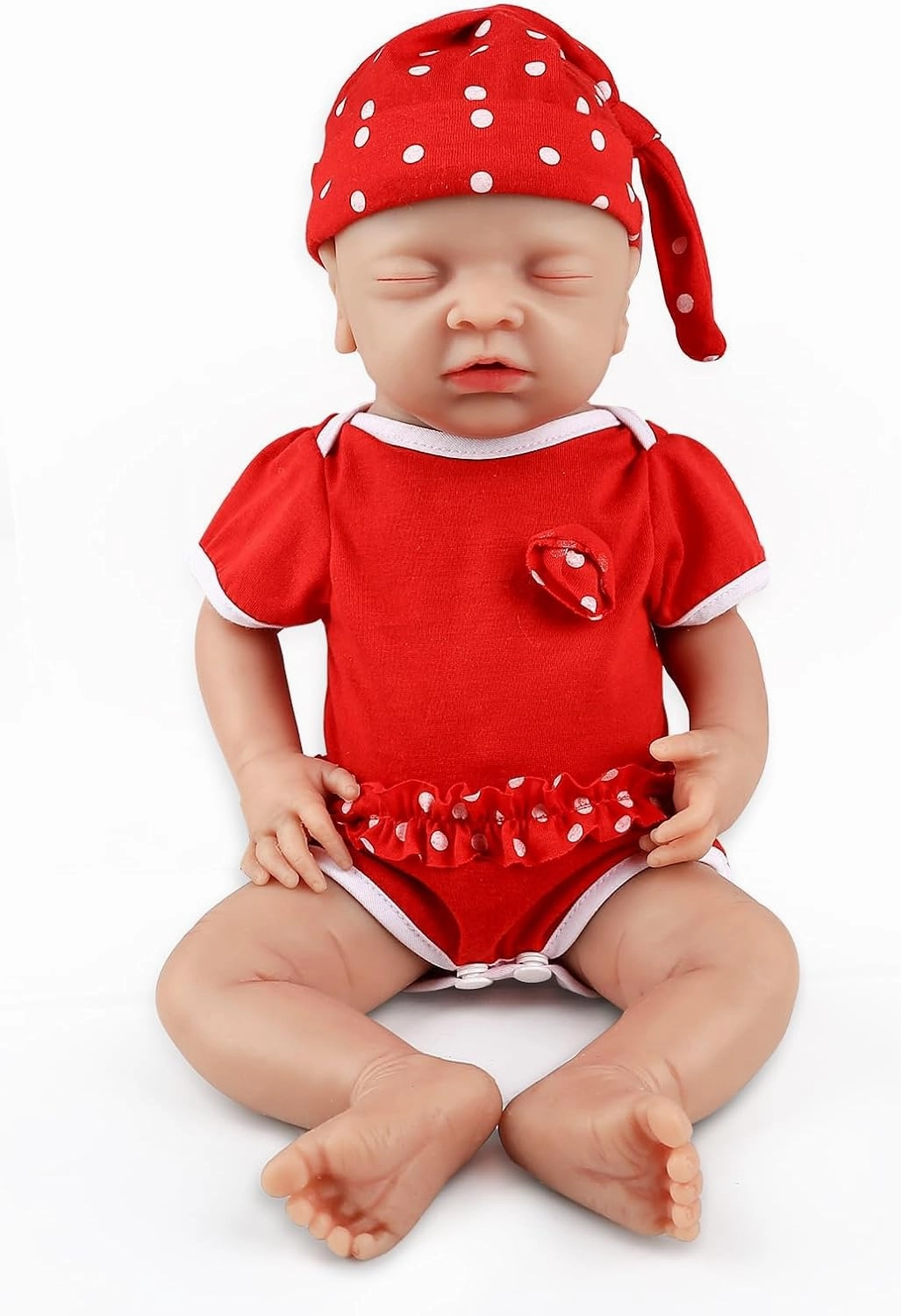 IVITA 12 inch Full Silicone Babies Dolls Not Vinyl Dolls Anatomically Correct Lifelike Newborn Silicone Baby Dolls Stress Relief Anti-Stress Toys for Kids & Toddlers Child Gifts- Girl
