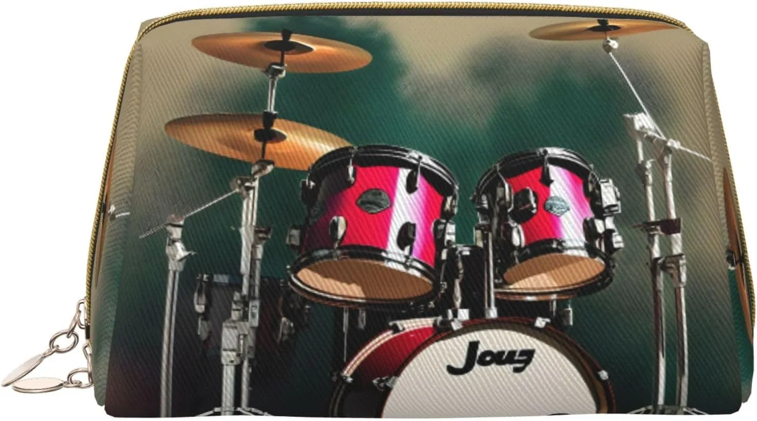 Jazz Drum Toiletry Pouch, Travel-Friendly Makeup Organizer For Makeup Brushes, Lipsticks