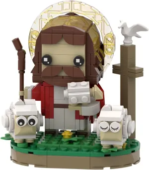 Jesus Sheep Building Blocks Set, Shepherd Little Jesus Figures for Bible Storytelling. Ideal Home Decor Easter Christmas Christian Gift for Kids, Adults, Boys, Girls