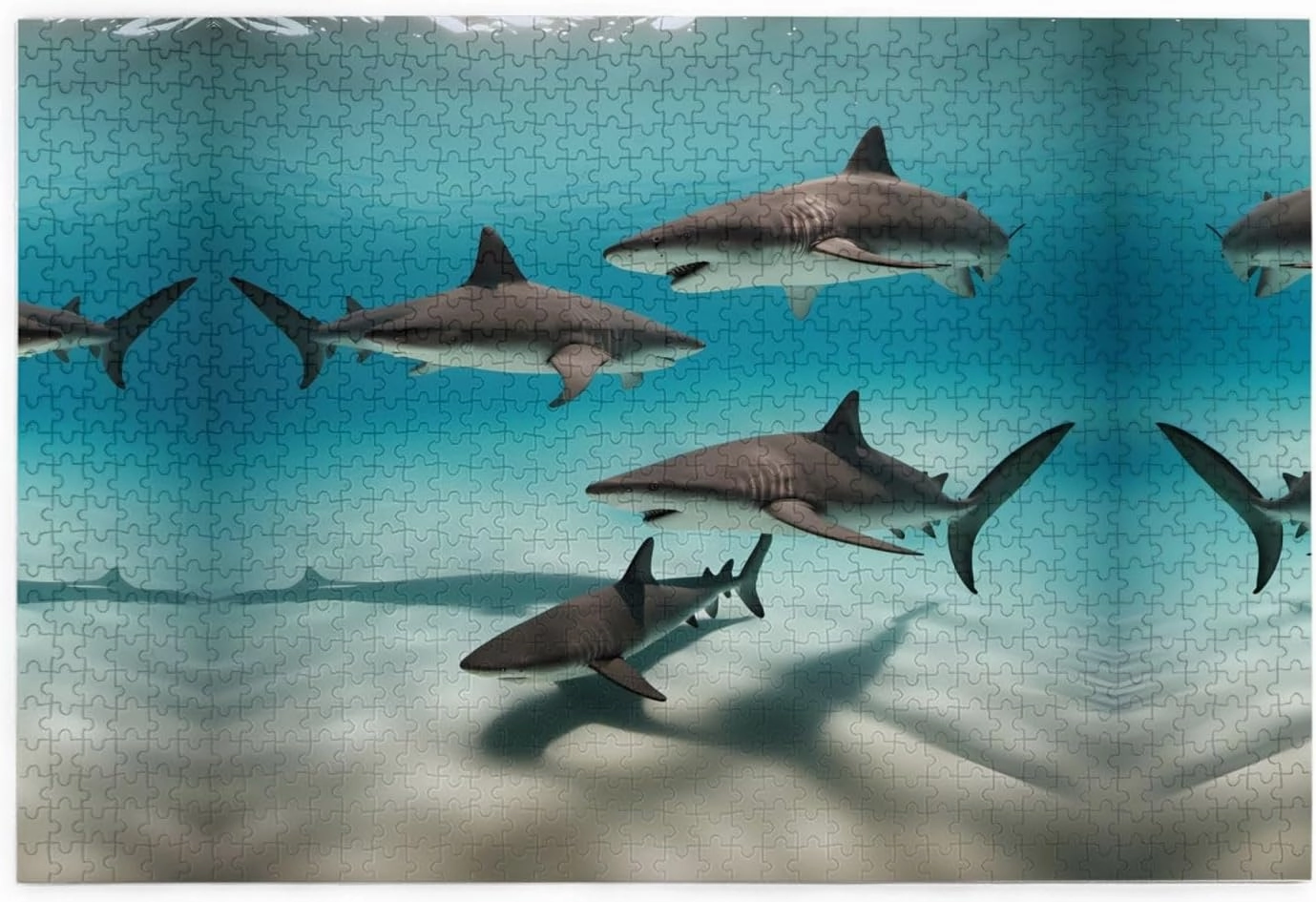 Jigsaw Puzzles1000 Piece Whjdpp Fish in The Deep Sea Picture Educational Intellectual Wooden Puzzles, Fun Puzzles, Stress Relieving Game