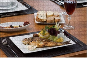 Jigsaw Puzzles 1000 Pieces for Adults Kids - Fish dinner Large Puzzles Pieces Fit Together Educational Intellectual Fun Game