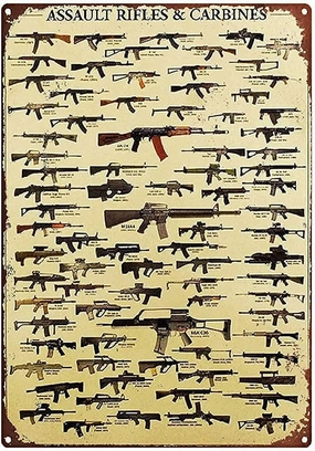 Jigsaw Puzzles Vintage Bathroom Guns Wall Military Prints Types of for Adults and Families Wooden 1000 Piece Kids Toys Gift Family 29.5 inch x19.6