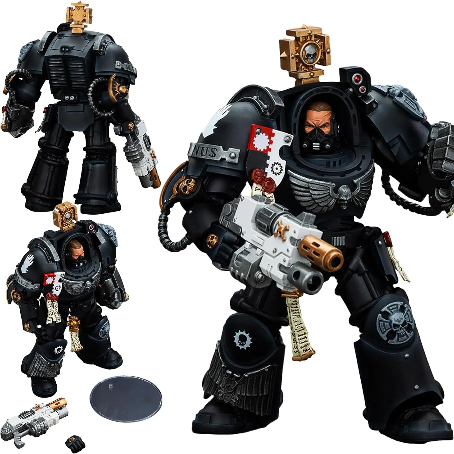 JOYTOY Warhammer 40K Iron Hands 1/18 Action Figures Iron Hands Captain in Terminator Armour Model Collection
