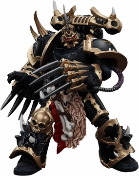 JOYTOY Warhammer 40K Chaos Space Marines 1/18 Action Figures Chaos Space Marines Black Legion Chosen with Lightning Claws Model Collection