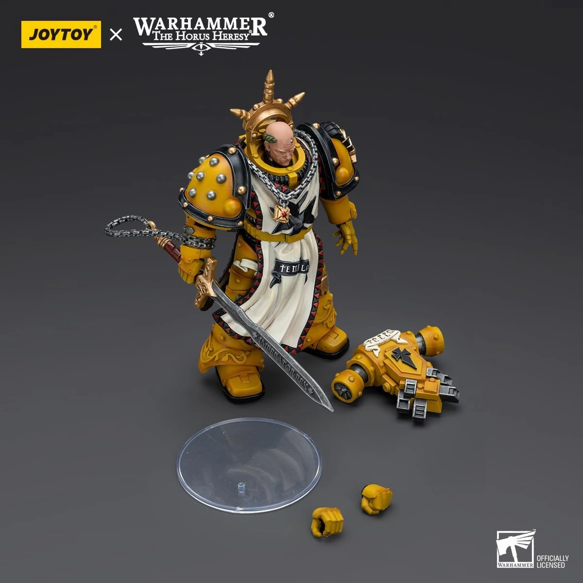 JOYTOY Warhammer 40K Imperial Fists 1/18 Action Figures Imperial Fists Sigismund, First Captain of The Imperial Fists Model Collection