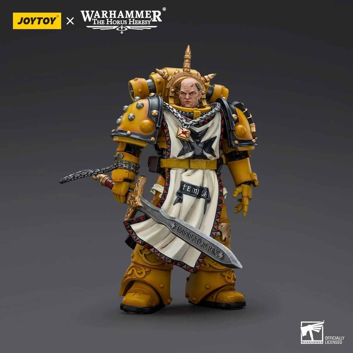 JOYTOY Warhammer 40K Imperial Fists 1/18 Action Figures Imperial Fists Sigismund, First Captain of The Imperial Fists Model Collection