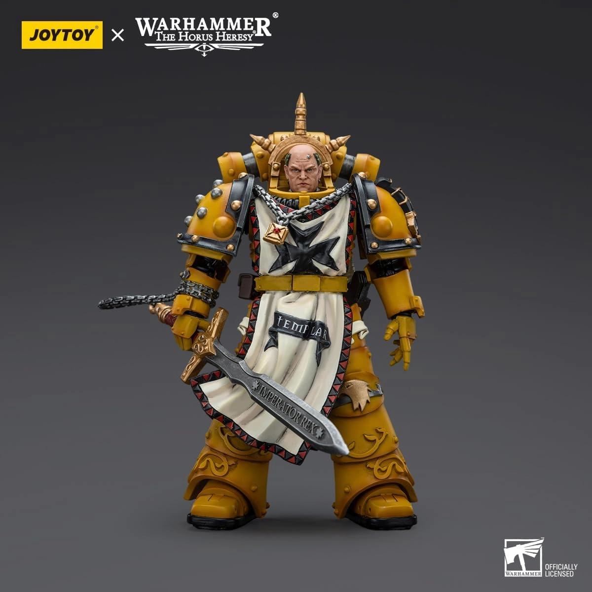 JOYTOY Warhammer 40K Imperial Fists 1/18 Action Figures Imperial Fists Sigismund, First Captain of The Imperial Fists Model Collection