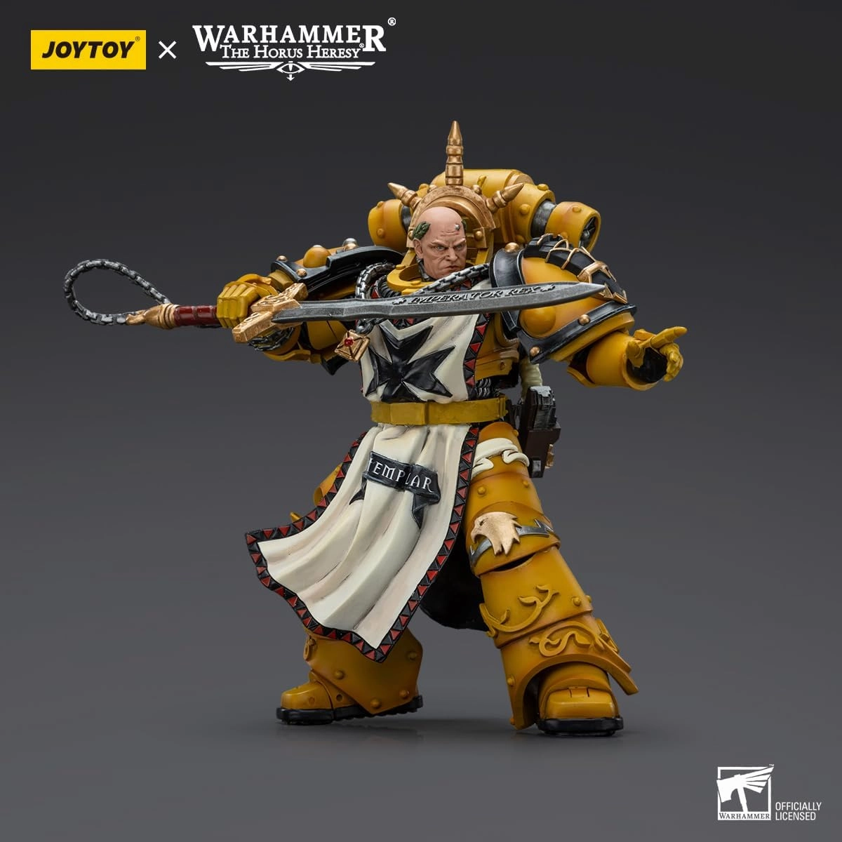 JOYTOY Warhammer 40K Imperial Fists 1/18 Action Figures Imperial Fists Sigismund, First Captain of The Imperial Fists Model Collection
