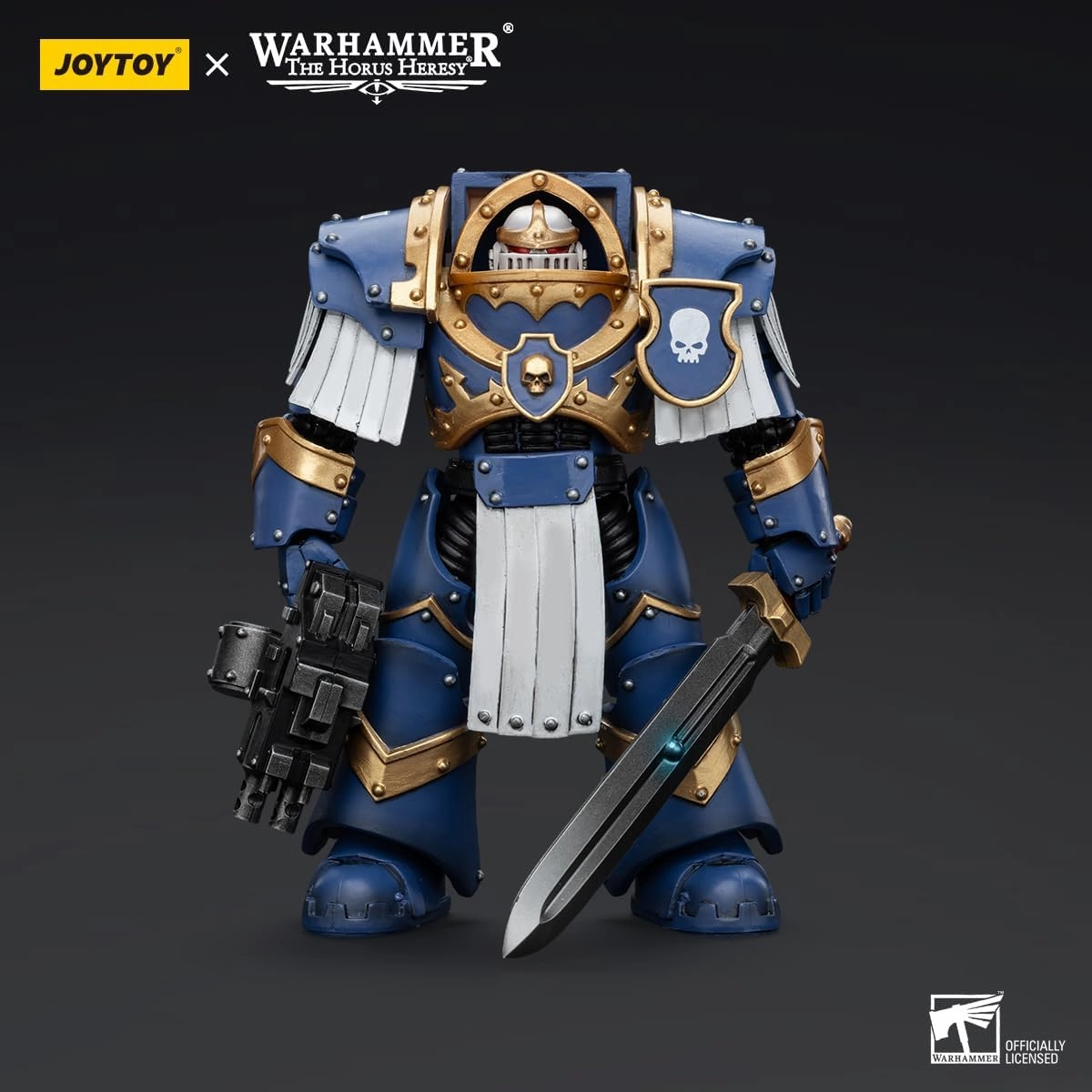 JOYTOY Warhammer 40K Ultramarines 1/18 Action Figures Ultramarines Cataphractii Terminator Squad Sergeant with Power Sword Model Collection