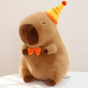 JPORSHU Capybara Plush Toy，16inch Capybara Plush with Turtle Backpack， Kawaii Capybara Stuffed Animal and Home Decor Gifts