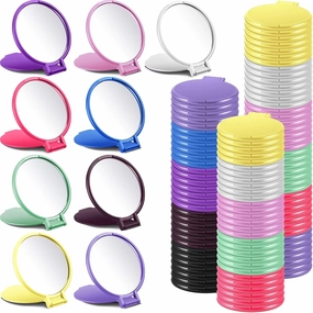 Juexica Compact Mirror Bulk for Women Mini Folding Mirror Portable Pocket Makeup Round Small Vintage Travel for Cosmetic Purse Bag Gifts Mom Daily Use(500 Pcs)
