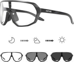 KAPVOE Photochromic Cycling Glasses for Men Women Mountain Bike Sunglasses Sports Goggles UV Protection K63
