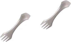 KESYOO 2pcs Elegant Titanium Fork Spoon Camping Utensil Set Compact Safe for Hiking Travel