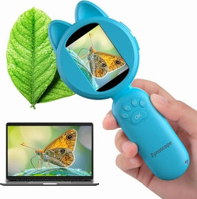 Kids Microscope - Handheld Portable Digital 200X Magnification - Microscope for Kids, Rechargeable Toy for Kids Ages 3-12, Educational Science Toys, Christmas Birthday Gifts for Boys & Girls